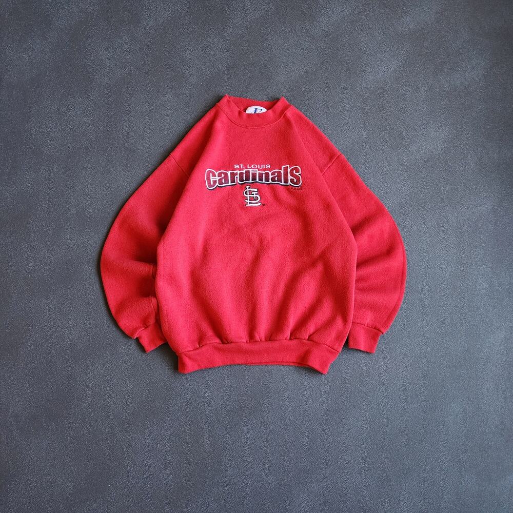 Vintage 2001 St Louis Cardinals MLB Logo Athletic Red Sweatshirt Small